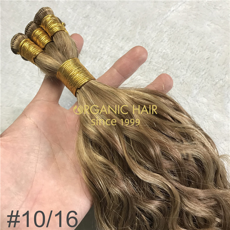 Natural wave #10/16 human hand tied wefts X216